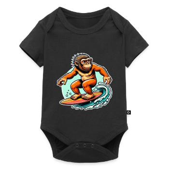 Surfeurs de Néandertal - Body à manches courtes Premium Bébé - noir - Devant