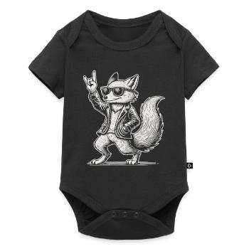 Musique rock Drôle Heavy Metal Fox Concert - Body à manches courtes Premium Bébé - noir - Devant