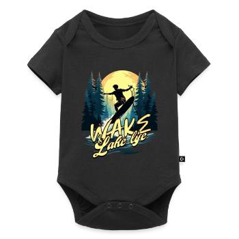 Wakeboarding Wakeboard Wakeboarder - Baby Premium short-sleeve bodysuit - black - Front