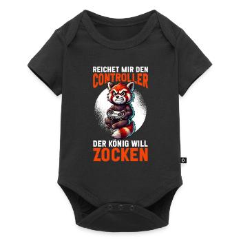 Hands me the controller the king wants to gamble - Baby Premium short-sleeve bodysuit - black - Front