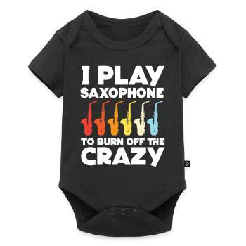 Saxophones I Play Saxophones To Burn - Baby Premium short-sleeve bodysuit - black - Front
