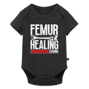 Broken femur Broken leg - Baby Premium short-sleeve bodysuit - black - Front
