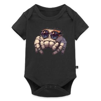 Araignée sauteuse Springspinnen Springspinne - Body à manches courtes Premium Bébé - noir - Devant