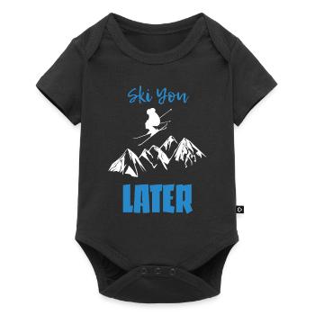 Ski - Skiez vous plus tard - Body à manches courtes Premium Bébé - noir - Devant