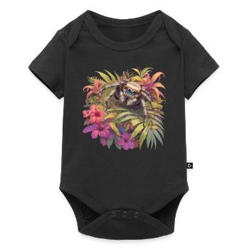 Araignée sauteuse Springspinnen Springspinne - Body à manches courtes Premium Bébé - noir - Devant