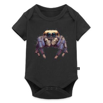 Araignée sauteuse Springspinnen Springspinne - Body à manches courtes Premium Bébé - noir - Devant