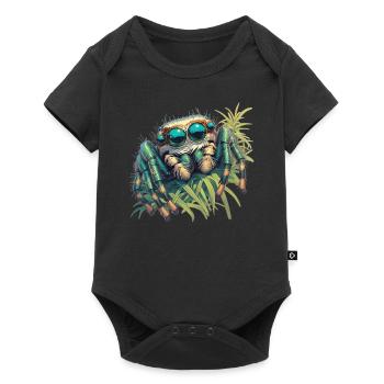 Araignée sauteuse Springspinnen Springspinne - Body à manches courtes Premium Bébé - noir - Devant