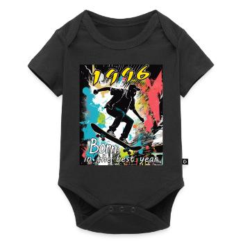 1996 SKAETER Born in the best year - Baby Premium short-sleeve bodysuit - black - Front