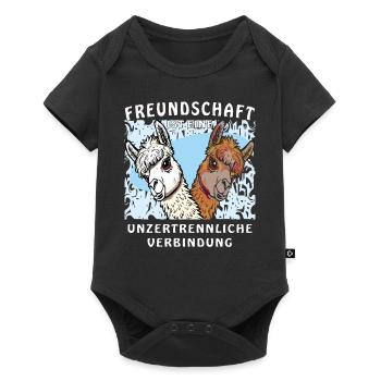 ALPACA FRIENDSHIP INSEPARABLE - Baby Premium short-sleeve bodysuit - black - Front