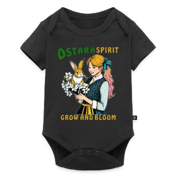 FRAU HASE BLUME OSTARA SPIRIT - Body à manches courtes Premium Bébé - noir - Devant