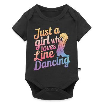 Line Dancing Tanzen Tänzer - Baby Premium Kurzarmbody - Schwarz - Vorne