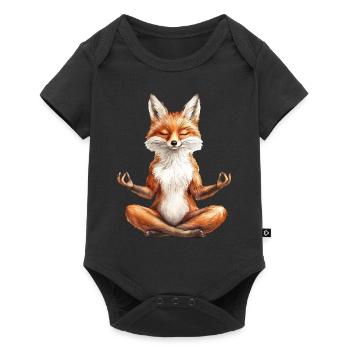 Fuchs - Baby Premium Kurzarmbody - Schwarz - Vorne