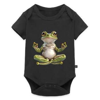 Frosch - Baby Premium Kurzarmbody - Schwarz - Vorne