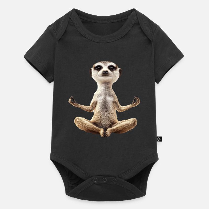 Erdmännchen - Baby Premium Kurzarmbody - Schwarz