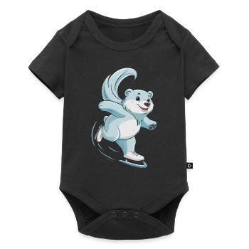 Eisbahn Eisbär Skating - Baby Premium short-sleeve bodysuit - black - Front