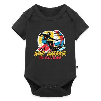 Kiteboarding Wind Warrior In Action Water Sports - Baby Premium short-sleeve bodysuit - black - Front