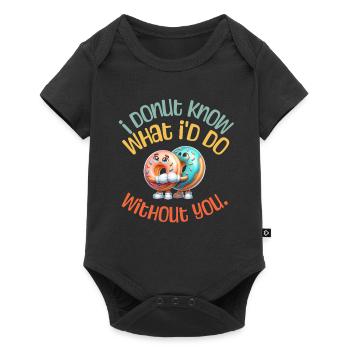 I DONUT KNOW - Food fun funny foodie puns - Baby Premium short-sleeve bodysuit - black - Front