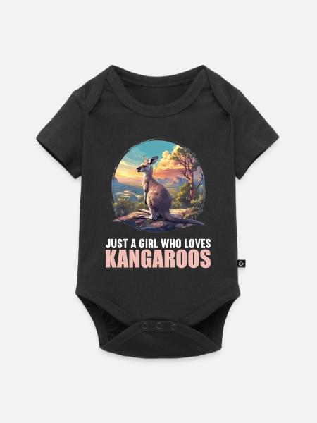 Kängurus Känguru - Baby Premium Kurzarmbody - Schwarz