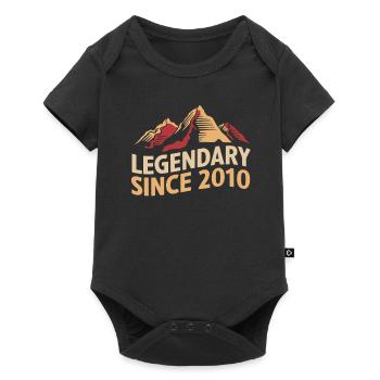 Legendary since 2010 Wanderer Mountain Vintage - Baby Premium short-sleeve bodysuit - black - Front