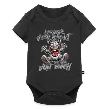 Crazy Rhino Better crazy than one of e - Baby Premium short-sleeve bodysuit - black - Front
