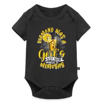 Petite amie Femme Saint Valentin Momosas - Body à manches courtes Premium Bébé - noir - Devant