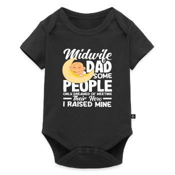 Midwife Dad Hero I Pulled - Baby Premium short-sleeve bodysuit - black - Front