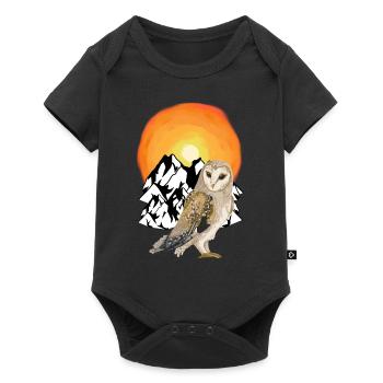 Mountain Owl Nature Wilderness Sunset - Baby Premium short-sleeve bodysuit - black - Front