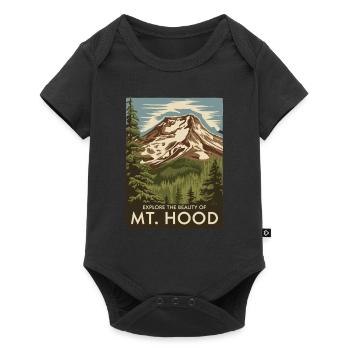 Oregon Mount Hood für Oregon Urlauber - Baby Premium Kurzarmbody - Schwarz - Vorne
