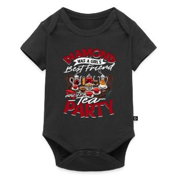 Freundin Teeparty Ehefrau Valentinstag - Baby Premium Kurzarmbody - Schwarz - Vorne