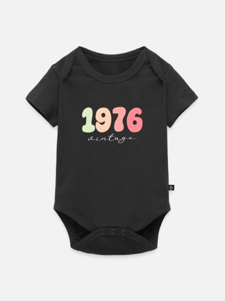 Geburtstag Geburtsjahr 1976 - Baby Premium Kurzarmbody - Schwarz