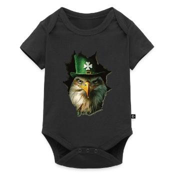 St. Patrick Adler - Baby Premium Kurzarmbody - Schwarz - Vorne