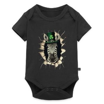 St. Patrick Zebra - Baby Premium Kurzarmbody - Schwarz - Vorne