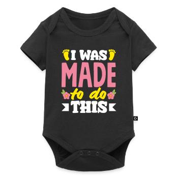 Midwife I was born for this task - Baby Premium short-sleeve bodysuit - black - Front