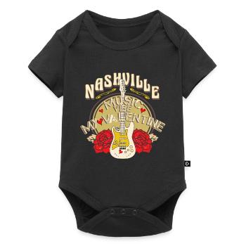 Valentine's Day in Nashville Music - Baby Premium short-sleeve bodysuit - black - Front