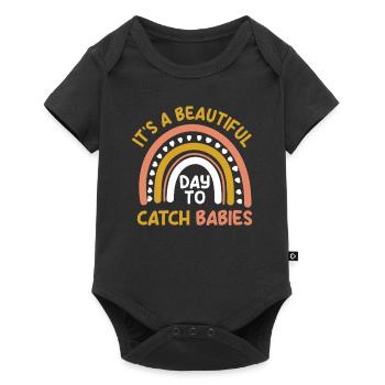 Beautiful day for midwives Baby happiness - Baby Premium short-sleeve bodysuit - black - Front