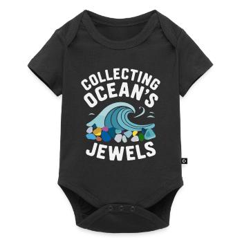 Sea Glass Hunters Collect Marine Treasures - Baby Premium short-sleeve bodysuit - black - Front