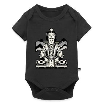 Music Retro Streetwear DJ Samurai Graffiti - Baby Premium short-sleeve bodysuit - black - Front