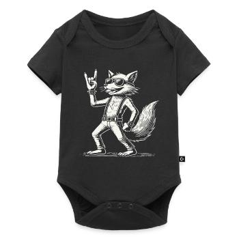 Rock Music Fox Concert Festival Design - Baby Premium short-sleeve bodysuit - black - Front