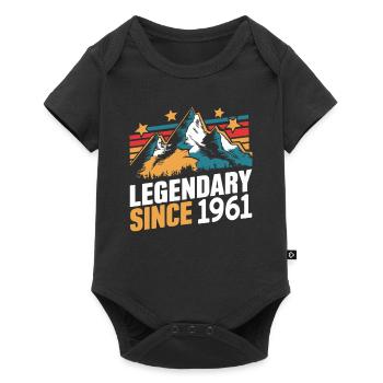 Legendary Since 1961 Vintage Mountain Retro Mountains - Baby Premium short-sleeve bodysuit - black - Front