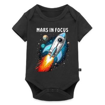 FUSÉE MARS EN LIGNE DE MIRE - Body à manches courtes Premium Bébé - noir - Devant