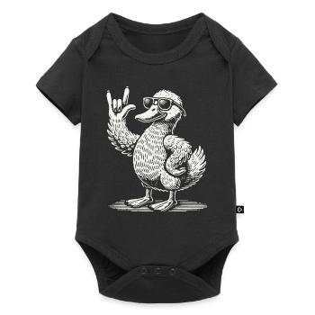Heavy Metal Duck Funny Festival Fun - Baby Premium short-sleeve bodysuit - black - Front