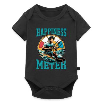 Kiteboarding Happiness Meter Water Sports Surfing - Baby Premium short-sleeve bodysuit - black - Front