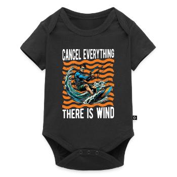 Kiteboarding Cancel Everything There Windsurfing - Baby Premium short-sleeve bodysuit - black - Front