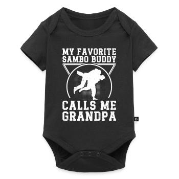 Mon copain de Sambo préféré m’appelle Grand-père Sambo - Body à manches courtes Premium Bébé - noir - Devant