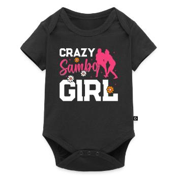 Crazy Sambo Girl - Sambo Wrestling Combat Sambo - Baby Premium Kurzarmbody - Schwarz - Vorne