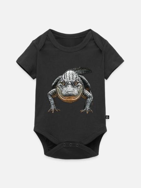 Alligator - Baby Premium Kurzarmbody - Schwarz