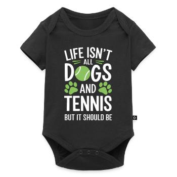 Tennis Dire Chiens Drôle Tennis Cadeau - Body à manches courtes Premium Bébé - noir - Devant