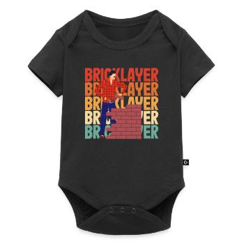 Style rétro Mason pour les amateurs d’artisanat - Body à manches courtes Premium Bébé - noir - Devant