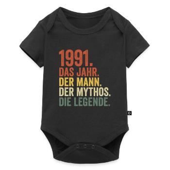 1991 Jahr Mann Mythos Legende Geburtstag - Baby Premium Kurzarmbody - Schwarz - Vorne