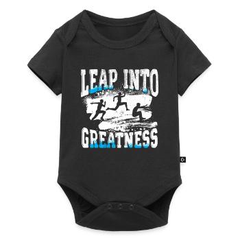 Long Jump Leap Into Greatness - Baby Premium short-sleeve bodysuit - black - Front